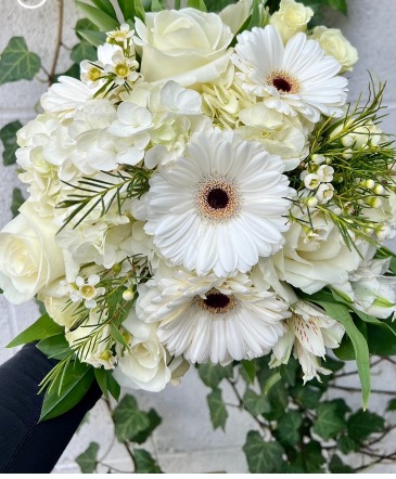 Stunning all white Prom Bouquet   in Glenside, PA | Flowers By Nicole