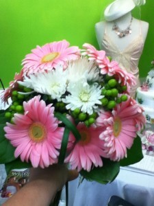 Stunning Pinks & Whites   wedding bouquet