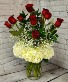 Stunning Red Dozen Roses vase 