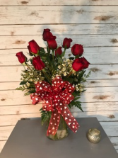 Traditional Red Rose Arrangement Valentines Day