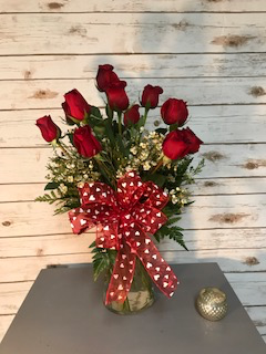 Traditional Red Rose Arrangement Valentines Day in Weymouth, MA | DIERSCH FLOWERS