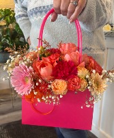 Style Me Loved! Designer's Choice Purse Arrangement in Ludington, Michigan | All Occasions Events & Floral
