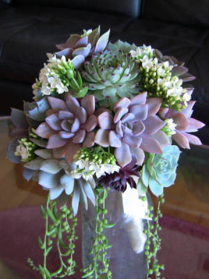 succulent beauty wedding bouquet