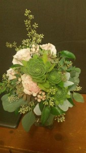 Succulent bridal bouquet