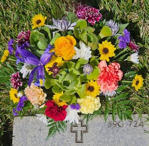 Succulent Summer Gravesite Arrangement 