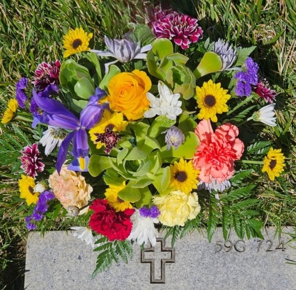 Succulent Summer Gravesite Arrangement