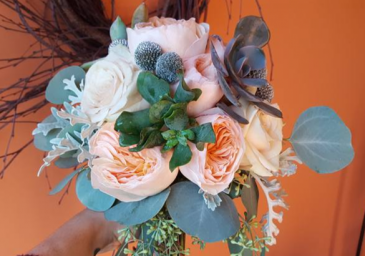 Succulents & Garden roses Bouquet
