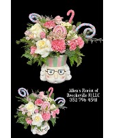 Sugar Plum Nutcracker Fresh cut flowers in ceramic dish