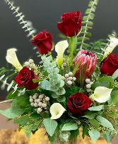 ‘Sugar Plum Proteas’ Pink Protea Designer Choice Arrangement 