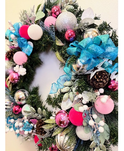 Sugarplum Pink Winter Wreath 22