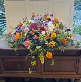 Summer at the Farm casket Spray