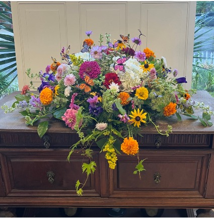 Summer at the Farm casket Spray