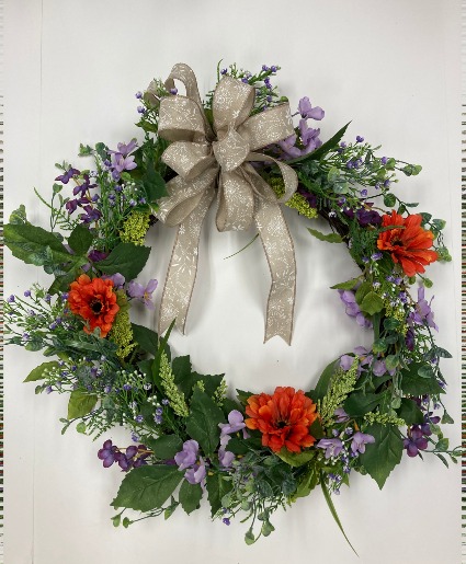 Summer Beauty Permanent botanical wreath