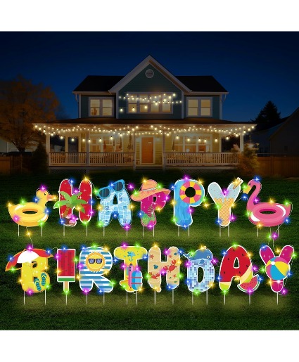 Summer Birthday Yard Sign  