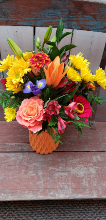 Summer Color Burst Vase Arrangement