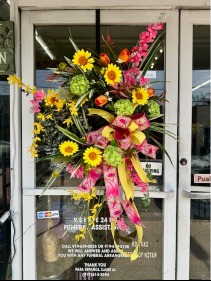 SUMMER DAYS WREATH  FRONT DOOR SILK WREATH