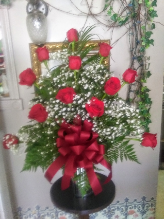Summer Dozen Roses Special One sided, choice of colors