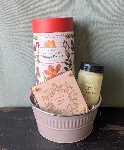 Summer Flowers Gift Basket 