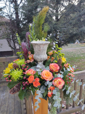 Summer Garden  Memorial Urn arrangement