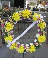 Summer Garden Wreath Funeral Wreath