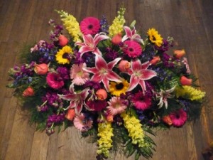 Summer Garden Casket Spray in Mechanicsburg, PA | Garden Bouquet Summer Garden Casket Spray in Mechanicsburg, PA | Garden Bouquet