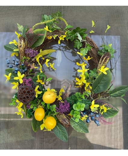 Summer Lemons Wreath Silk wreath