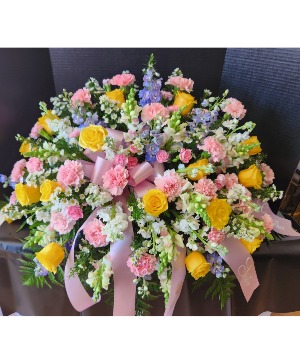 Summer Mix Casket Spray Fresh Flowers