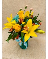 Summer SKy Fresh Vase Arrangement