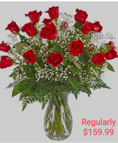 Summer SPECIAL!! *July and August*  TWO DOZEN RED ROSES ARRANGED IN A VASE    ** WHILE SUPPLIES LAST** 
