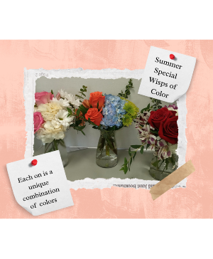 Summer Special: Wisps of Color Unique Vase Arrangement