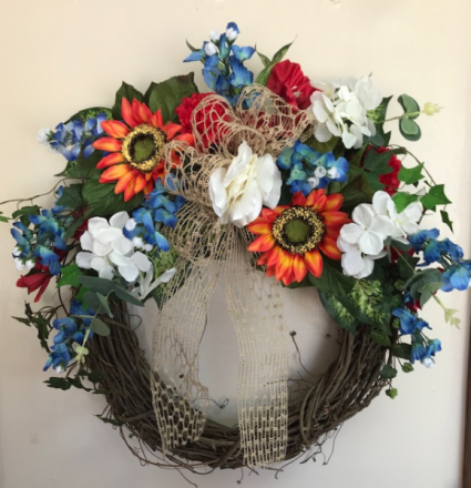 Summer Sunflowers Silk Wreath