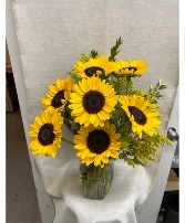 Summer Sunflowers Vase