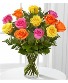 Summer Sunshine  Dozen Rose Arrangement