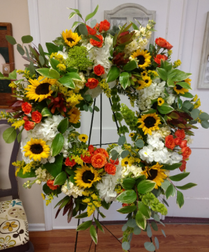 Summer Sunshine wreath Funeral Wreath