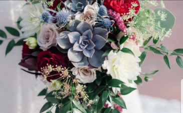 Summer Time Succulent Bridal Bouquet   in Fort Collins, CO | D'ee Angelic Rose Florist
