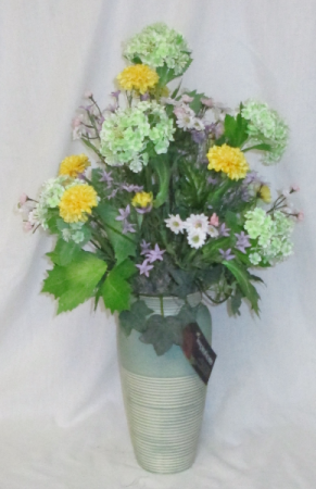 Summer Vase - Silk Arrangement Permanent Arrangement by Inspirations Floral Studio