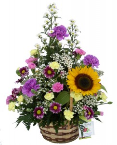 Summers Meadow Basket Arrangement