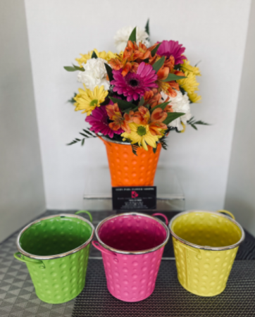 Summertime Bucket - SOLD OUT Arrangement **Colors May Vary**