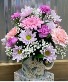 Summertime Garden Fresh floral in cup