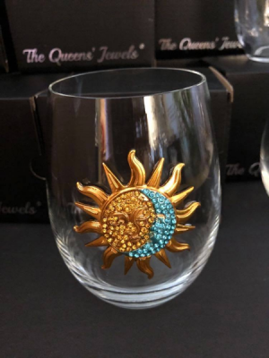 Sun and Moon Stemless Glass 