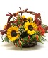 Sun fkowers and chillies Basket