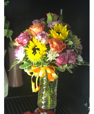 Sun Garden  Mixed Vase Arrangement  in Lauderhill, FL | A ROYAL BLOOM FLOWERS & GIFTS