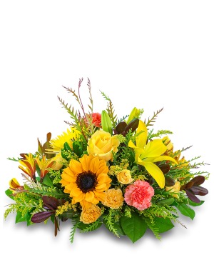 Sun-Kissed Centerpiece Flower Arrangement