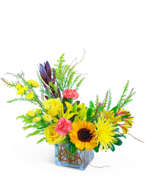 Sun-Kissed Garden Flower Arrangement