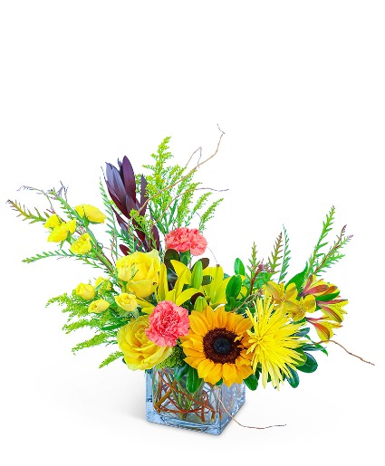 Sun-Kissed Garden Flower Arrangement