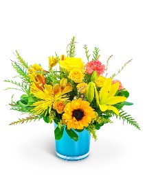 Sun-Kissed Topaz Flower Arrangement