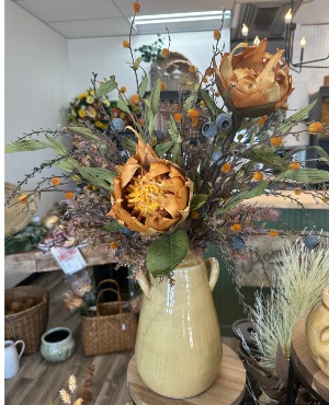 Sunflower and Spice (SOLD) Fall Silk Arrangement