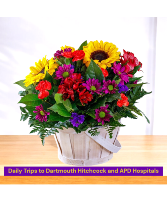 Sunflower Garden Basket Arrangement