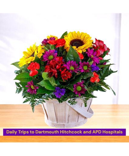 Sunflower Garden Basket Arrangement