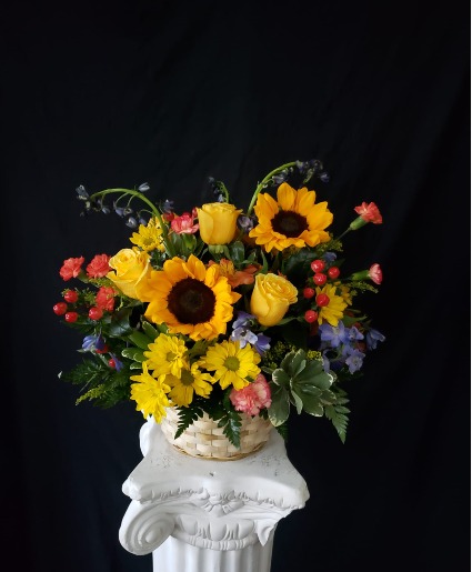 Rose & Sunflower Sensation Basket